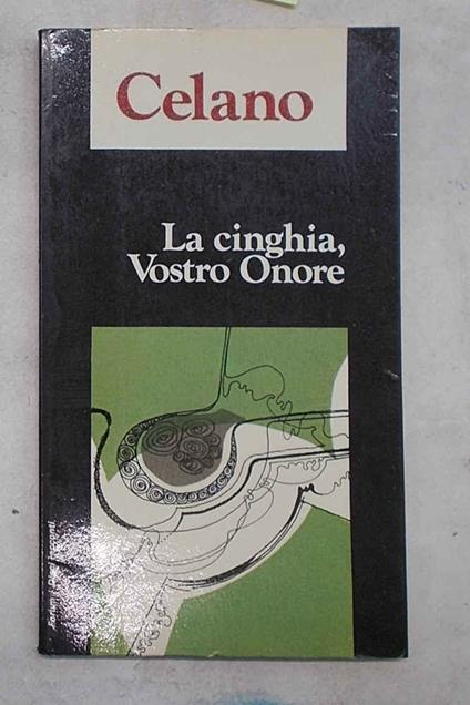 cinghia, Vostro Onore - Vincenzo Celano - copertina