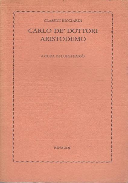 Aristodemo - copertina