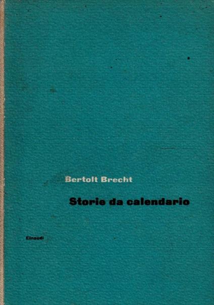 Storie da calendario - Bertolt Brecht - copertina