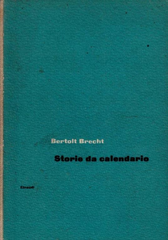 Storie da calendario - Bertolt Brecht - copertina