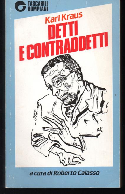 Detti e contraddetti A cura di Roberto Calasso - Karl Kraus - copertina