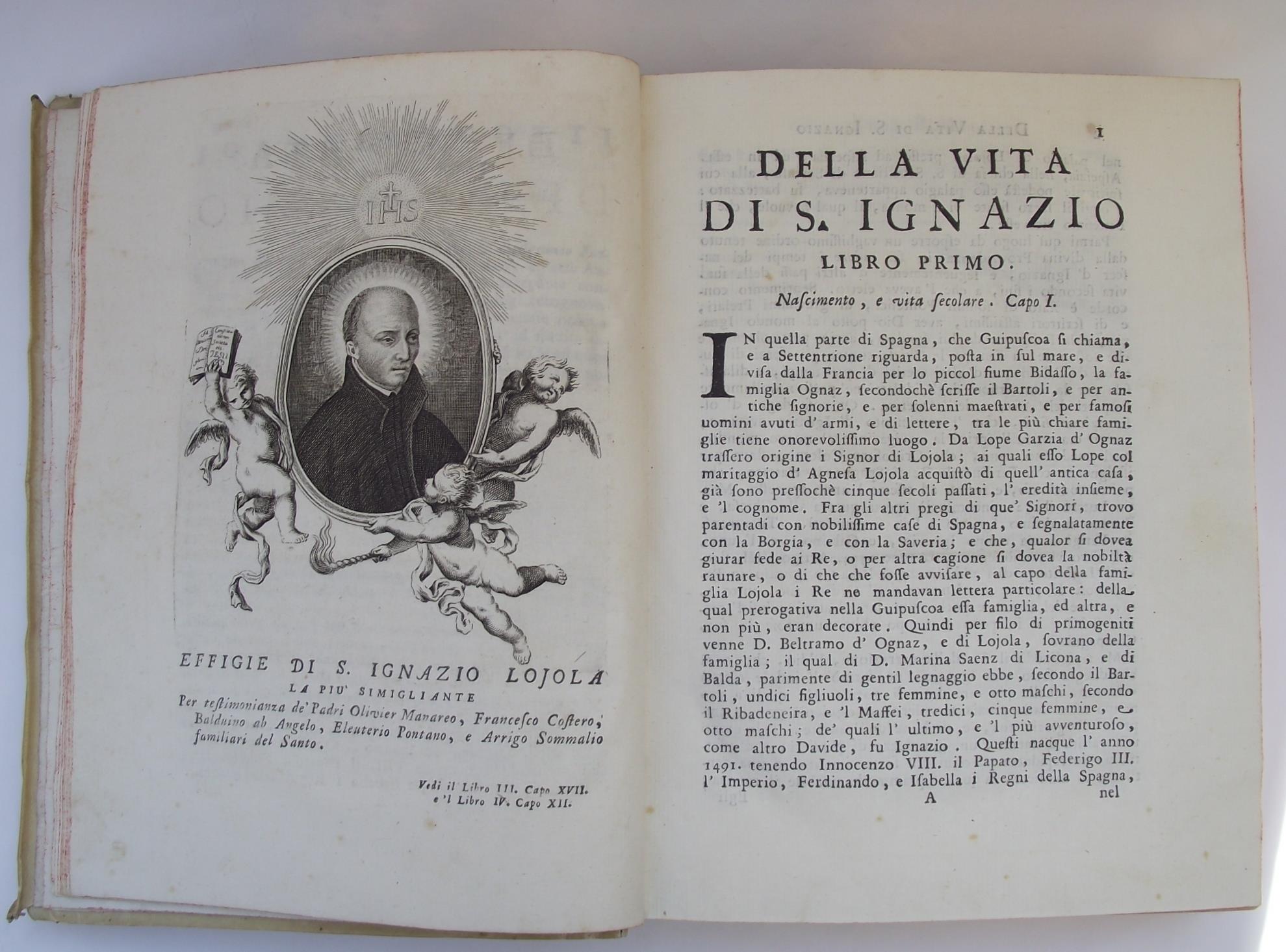 Della vita di S. Ignazio Fondatore della Compagnia di Gesù. Libri cinque scritti al Serenissimo Federigo Cristiano…