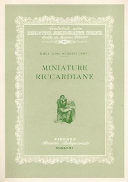 Miniature Riccardiane - copertina