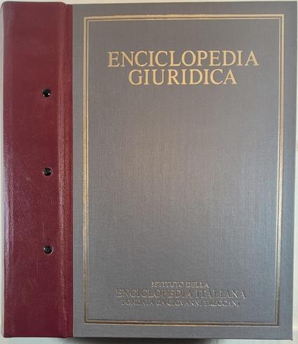 Enciclopedia giuridica - Vol XIX (LIBERTA' - MEMORIA) - copertina