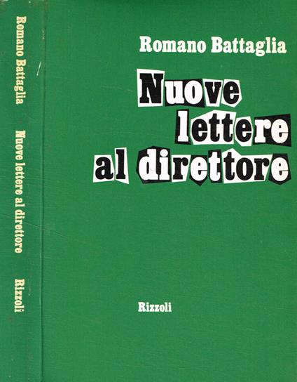 Nuove lettere al direttore - Romano Battaglia - copertina