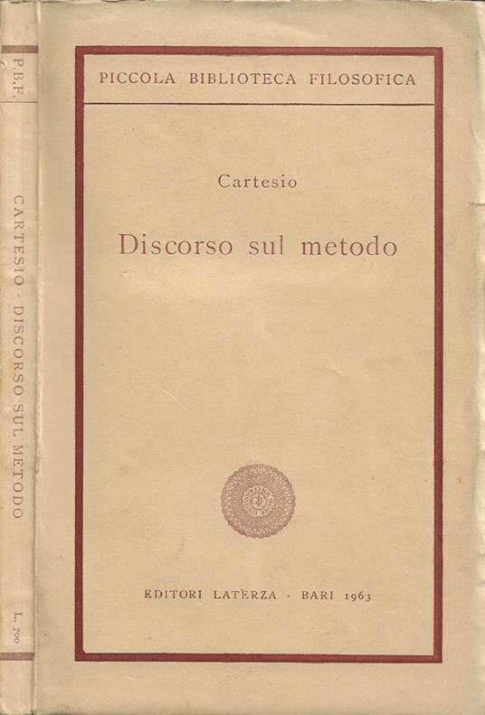 Discorso sul metodo - Renato Cartesio - copertina