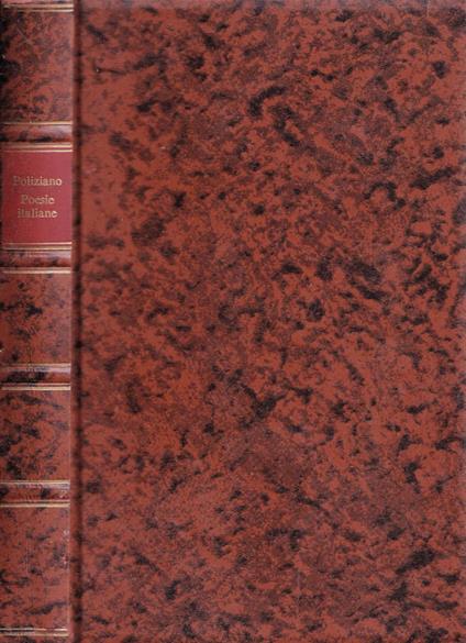 Poesie italiane - Angelo Poliziano - copertina