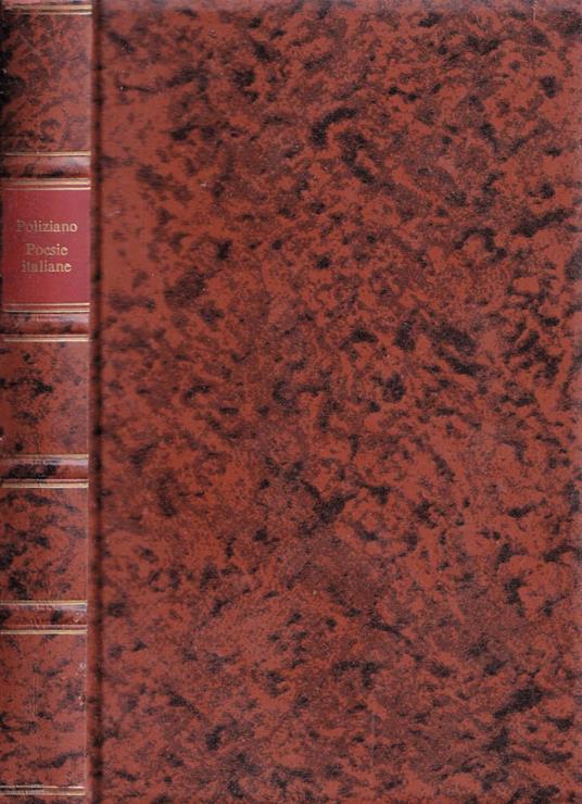 Poesie italiane - Angelo Poliziano - copertina