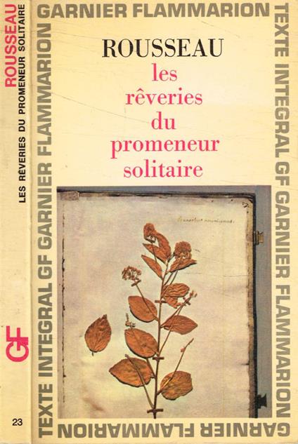 Les reveries du promeneur solitaire - Jean-Jacques Rousseau - copertina