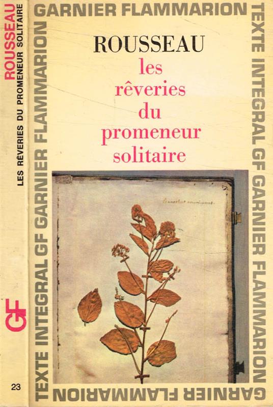 Les reveries du promeneur solitaire - Jean-Jacques Rousseau - copertina