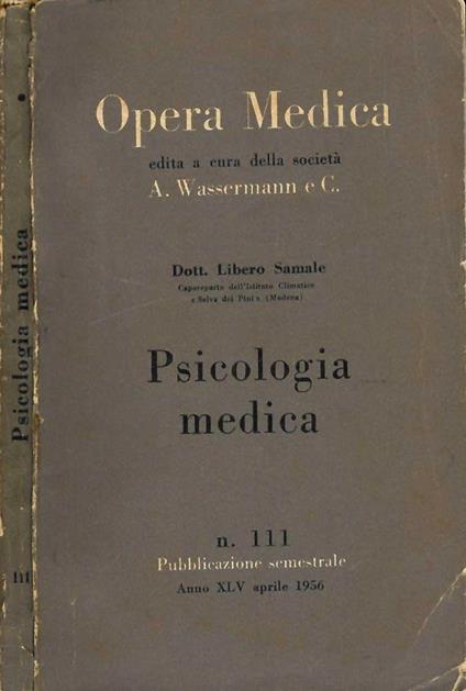 Opera medica - Libero Samale - copertina