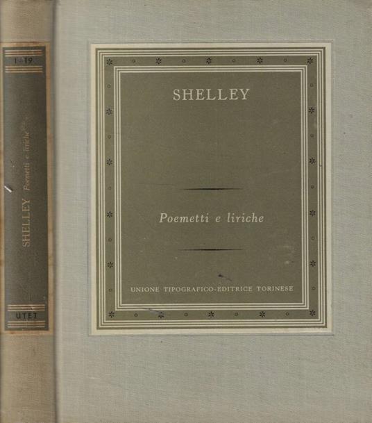 Poemetti e liriche - Percy Bysshe Shelley - copertina