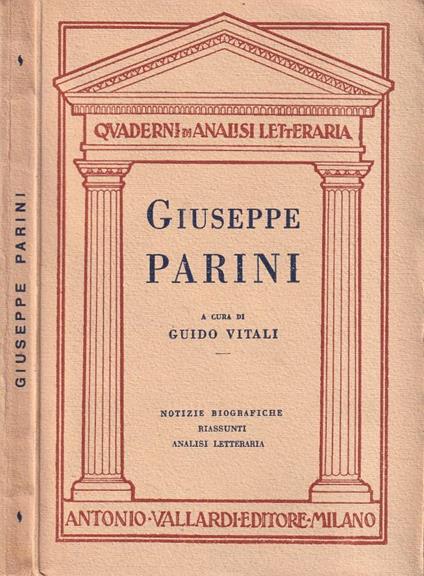 Giuseppe Parini - Guido Vitali - copertina