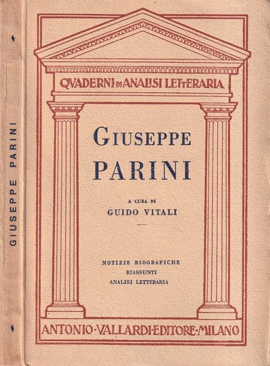 Giuseppe Parini - Guido Vitali - copertina