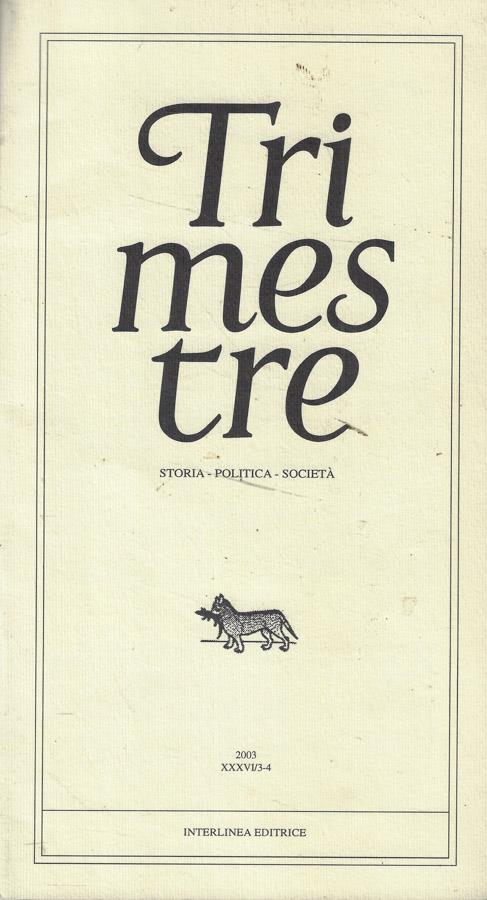 Trimestre n. 3-4 Anno 2003 - copertina