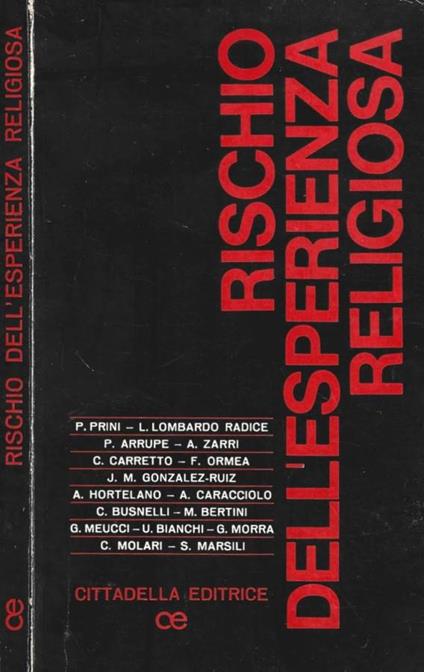 Rischio dell'esperienza religiosa - copertina