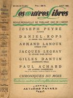 Les oeuvres libres. Revue mensuelle ne publiant que de l'inédit. N.75, aout 1952