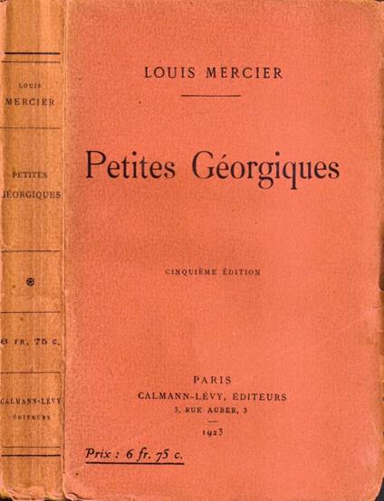 Petites Géorgiques - copertina