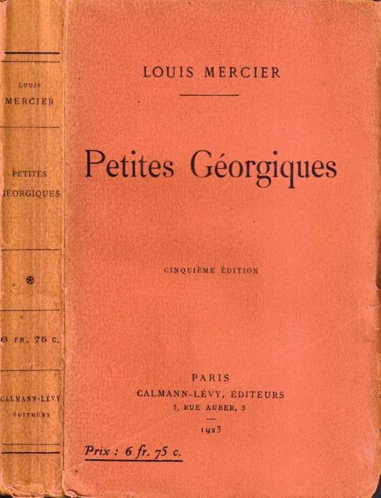 Petites Géorgiques - copertina