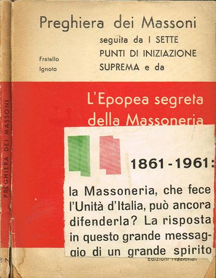 Preghiera dei Massoni - Fratello Ignoto - copertina
