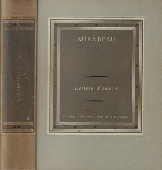 Lettere d'amore - Honoré G. comte de Mirabeau - copertina