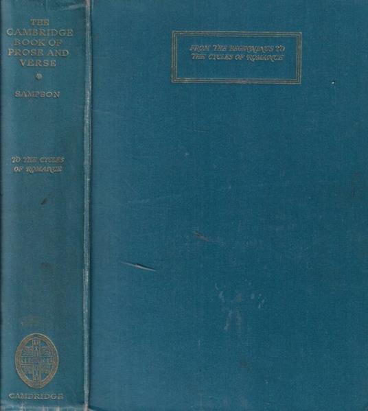 The Cambridge Book of Prose and Verse - copertina