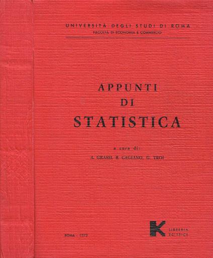 Appunti di statistica - A. Grassi - copertina