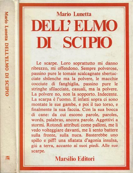 Dell'Elmo di Scipio - Mario Lunetta - copertina