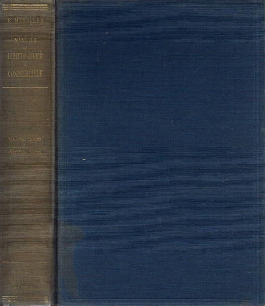 Manuale di Diritto Civile e Commerciale - Francesco Messineo - copertina