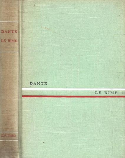 Le rime - Dante Alighieri - copertina