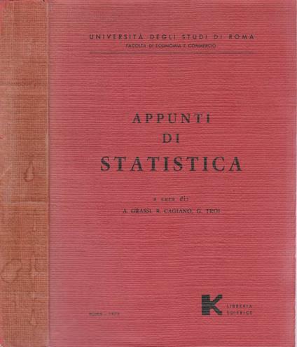 Appunti di statistica - A. Grassi - copertina