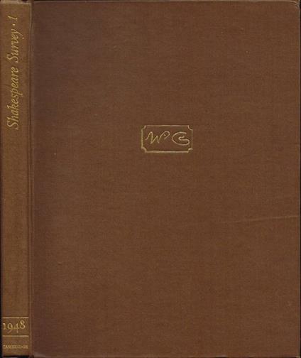 Shakespeare Survey - Allardyce Nicoll - copertina