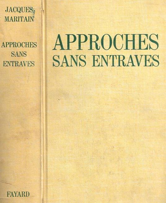 Approches sans Entraves - Jacques Maritain - copertina