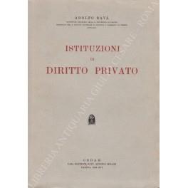 Istituzioni di diritto privato - Adolfo Ravà - copertina