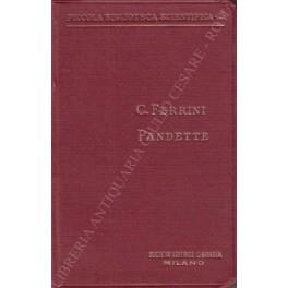 Manuale di pandette - Contardo Ferrini - copertina