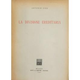 divisione ereditaria. Anno accademico 1945-1946 - Antonio Cicu - copertina