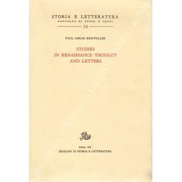 Studies in Renaissance thought and letters - P. Oskar Kristeller - copertina