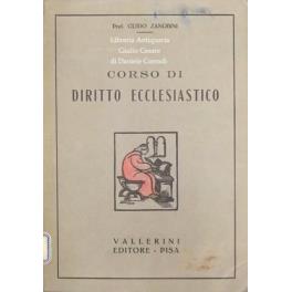 Corso di diritto ecclesiastico - Guido Zanobbi - copertina