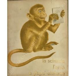scimmia l'orso e papà elefante. Libera trascrizione da Ivan Krylov - Maria Tibaldi Chiesa - copertina
