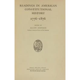 Reading in american costitutional history 1776-1876 - copertina