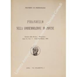Pirandello nella commemorazione di Piovene. Estratto dalla rivista L'Eloquenza Anno LI, Fasc. 5 - settembre-ottobre 1961 - copertina