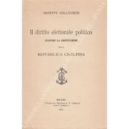Il diritto elettorale politico secondo la Costituzione della Repubblica Cisalpina - copertina