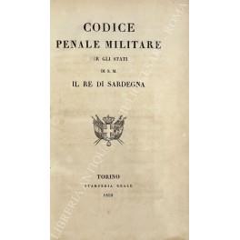 Codice penale militare per gli Stati di S.M. il Re di Sardegna - Diego Radenza - copertina
