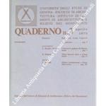 Quaderno n. 3, aprile 1970. Università degli Studi di Genova - Facoltà di Architettura