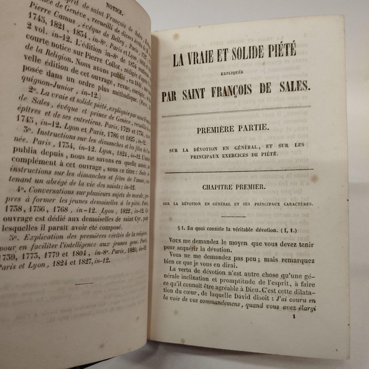 vraie et solide piété expliquée par Saint François de Sales recueillie de ses lettres et de ses entretiens par Collot