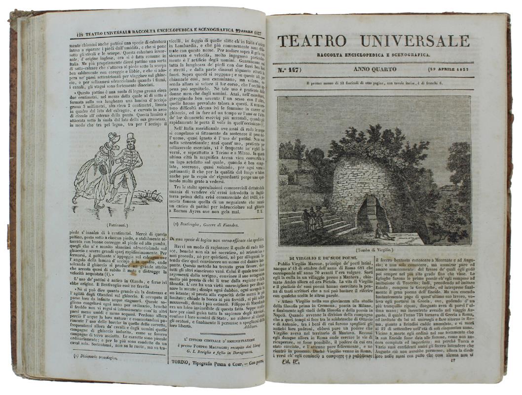 Teatro Universale. Raccolta Enciclopedica E Scenografica. Anno Quarto