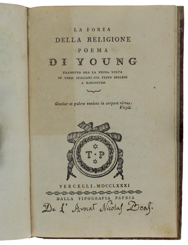 Amori. Me Venus Artificem Tenero Praefecit Amori [+ Altra Opera In Prima Edizione]