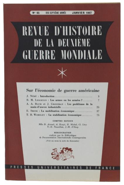Revue D'Histoire De La Deuxième Guerre Mondiale - Collectif - copertina