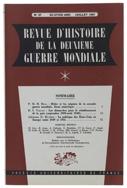 Revue D'Histoire De La Deuxième Guerre Mondiale - Collectif - copertina