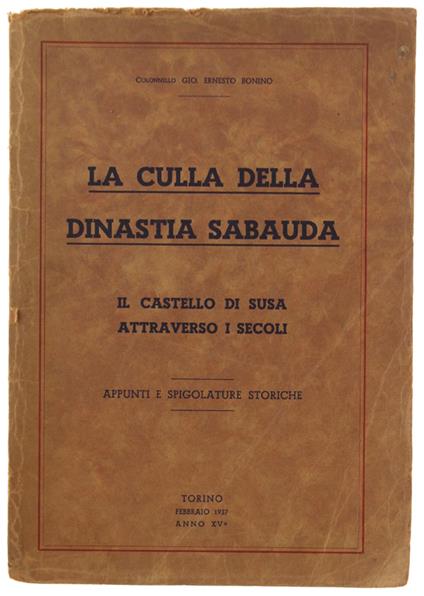 Culla Della Dinastia Sabauda - copertina